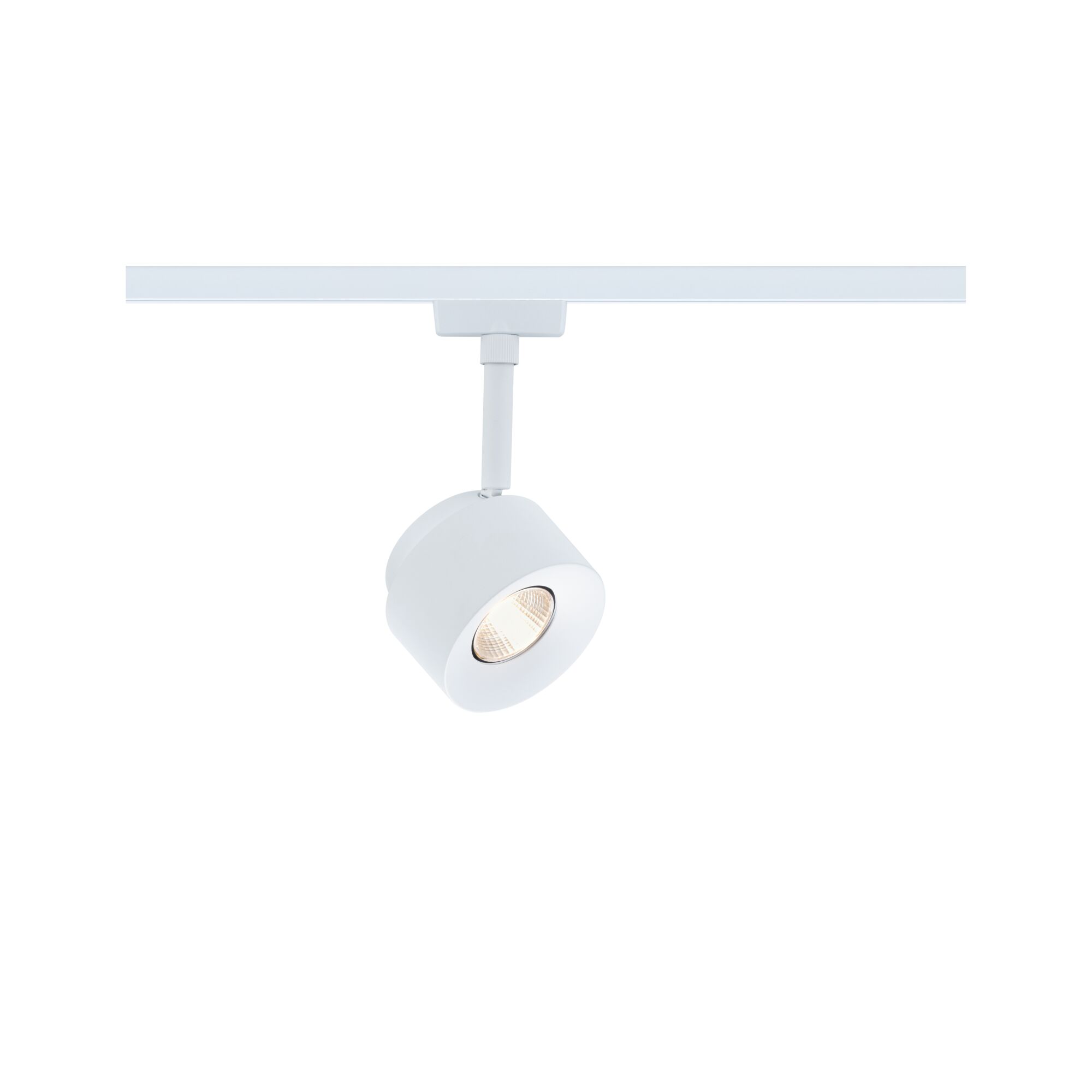 Moderner weißer LED-Spot aus Metall für Schienensysteme, energiesparende Innenbeleuchtung