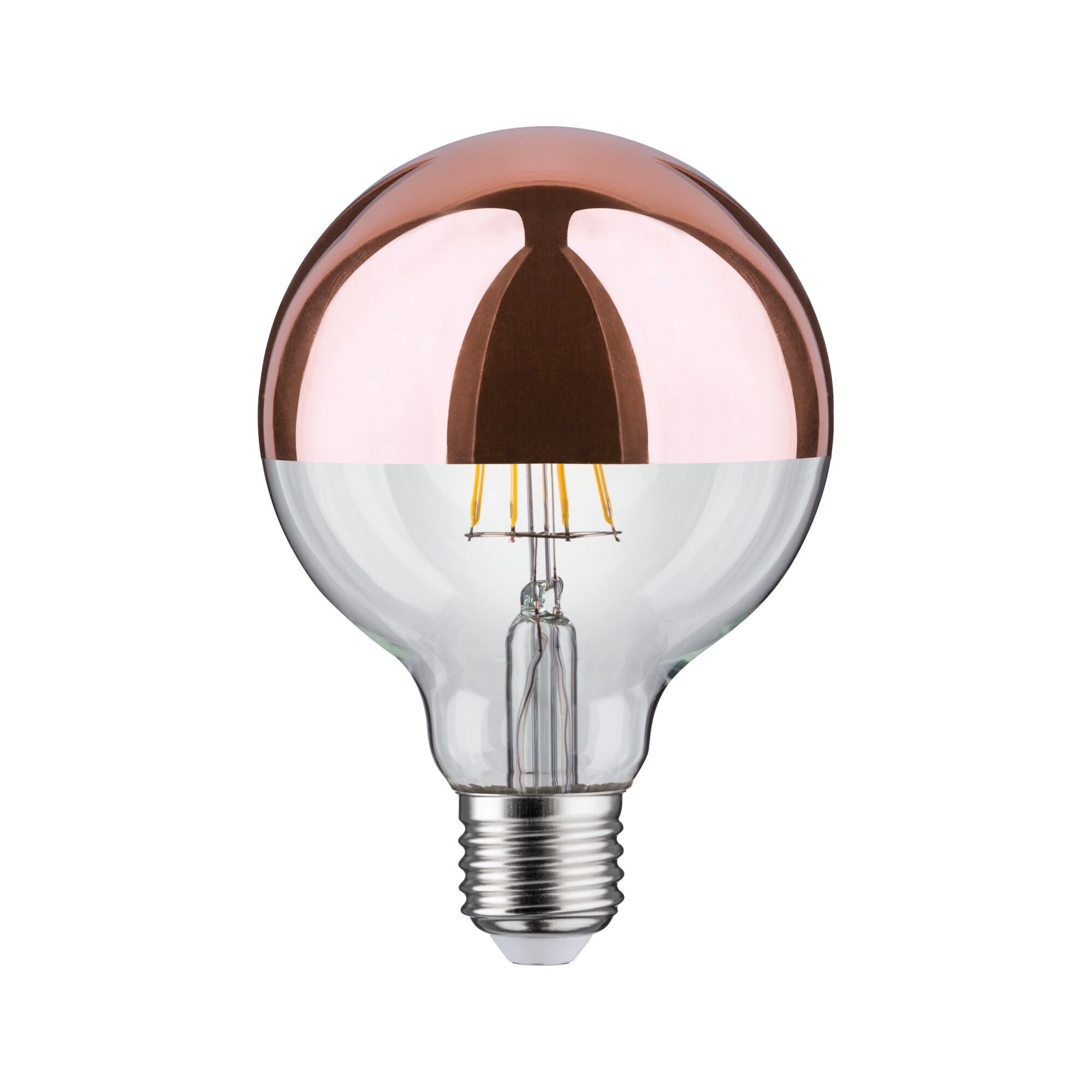LED bulb with half copper coating and E27 base, energy-saving light bulb