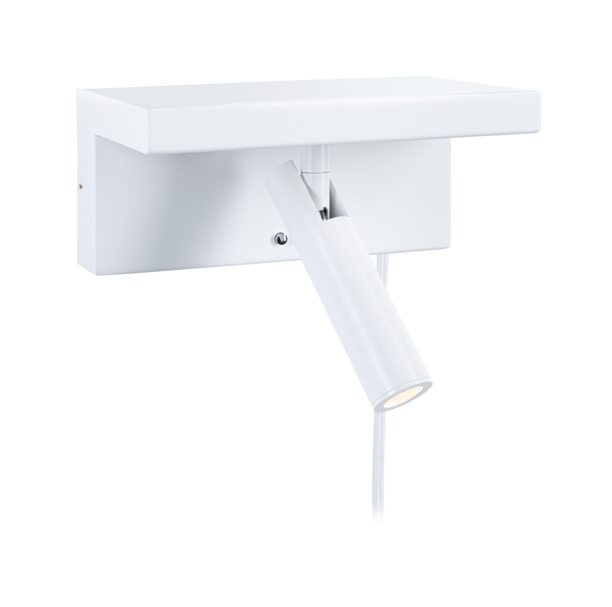 LED-wandlamp 3-Step-Dim Jerik USB C 3000K 160lm 230V 2,4W dimbaar Wit mat Moderne witte metalen LED-wandspot met verstelbare kop voor gerichte verlichting binnenshuis