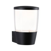 Moderne schwarze Außenwandleuchte aus Metall mit weißem Diffusor für Gartenbeleuchtung