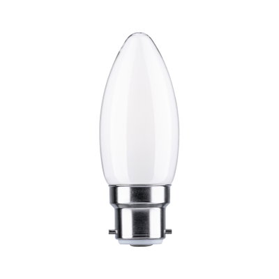 Witte LED-kaarslamp met metalen fitting, energiezuinige lichtbron voor woningverlichting