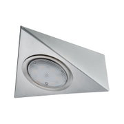 Dreieckiger Einbaustrahler aus gebürstetem Edelstahl mit LED-Licht für moderne Innenbeleuchtung