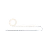 Flexible white LED light strip with control cable for customizable lighting setups