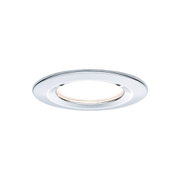 Rundes Einbau-LED-Leuchtmittel mit weißem Licht und verchromtem Rahmen für moderne Raumbeleuchtung