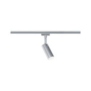 Silver metal LED spotlight with adjustable head for flexible indoor lighting solutions