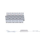 Flexible white LED strip with power supply for modern indoor lighting and energy-efficient light solution