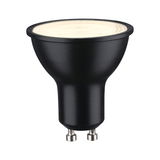 Zwarte LED-reflector lamp met GU10-fitting voor energiezuinige verlichting