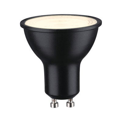 Zwarte LED-reflector lamp met GU10-fitting voor energiezuinige verlichting