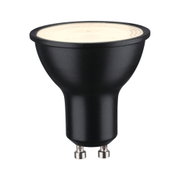 Black LED reflector lamp with GU10 base for energy-efficient lighting