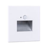 White LED wall recessed light with motion sensor and aluminum reflector for energy-efficient lighting