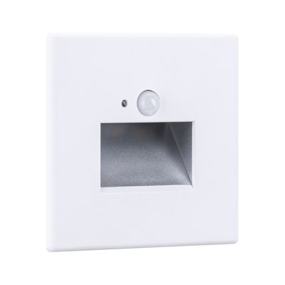 Applique murale LED blanche encastrée avec détecteur de mouvement et réflecteur en aluminium pour éclairage économique