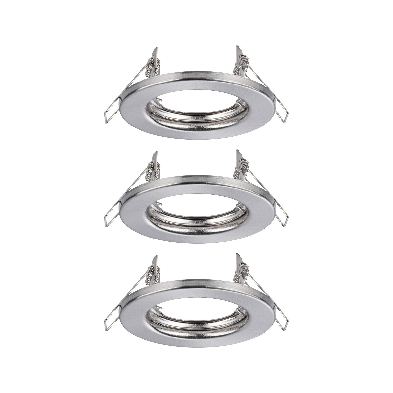 Recessed luminaire 3-piece set Rigid round 80mm GU10 max. 3x10W 230V dimmable Brushed iron