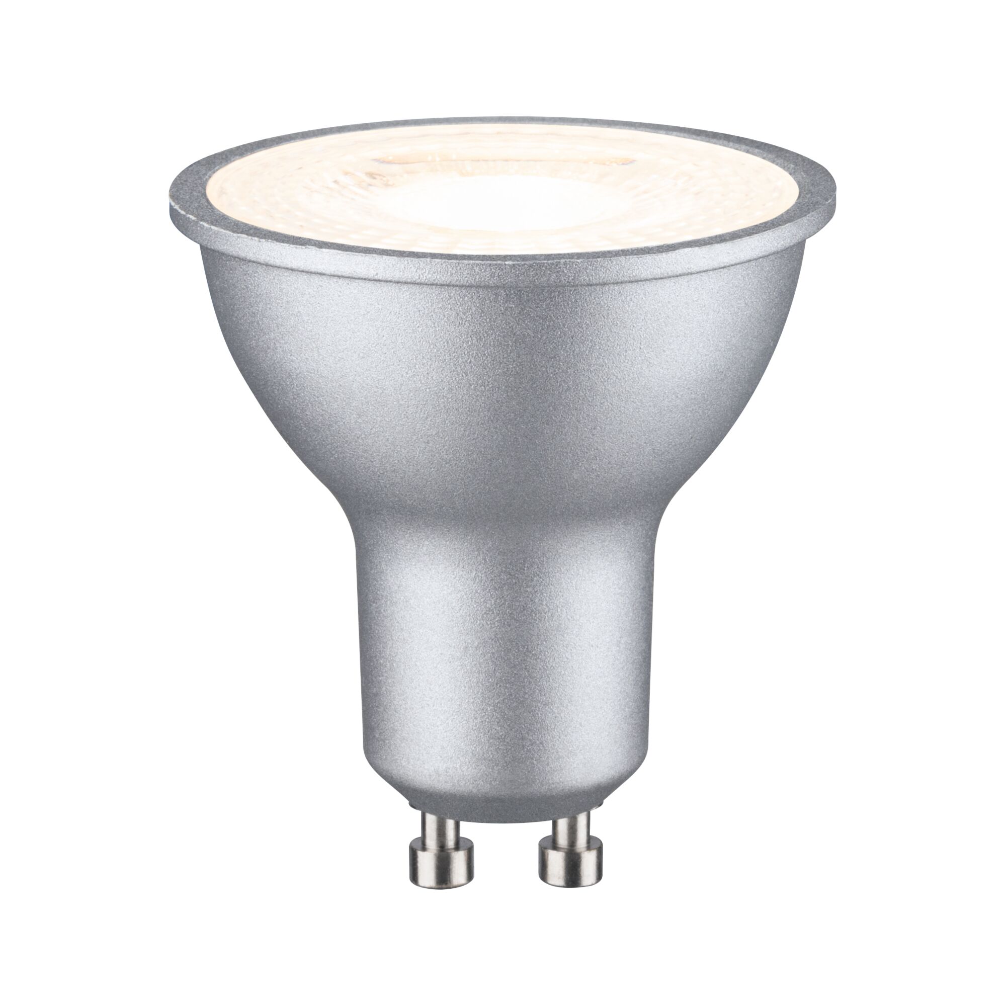 Spot LED argenté avec base GU10, ampoule LED économique pour éclairage intérieur