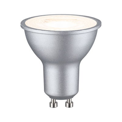 Spot LED argenté avec base GU10, ampoule LED économique pour éclairage intérieur
