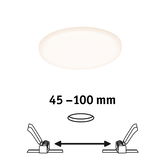 Round white LED ceiling light with adjustable spacing from 45 to 100 mm for modern room lighting