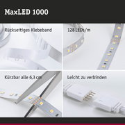 MaxLED 1000 LED-Lichtband mit rückseitigem Klebeband, 128 LEDs/m, kürzbar und leicht verbindbar