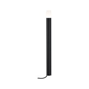 Sort LED-udendørslampe med hvid diffuser og kabel, moderne design til havebelysning