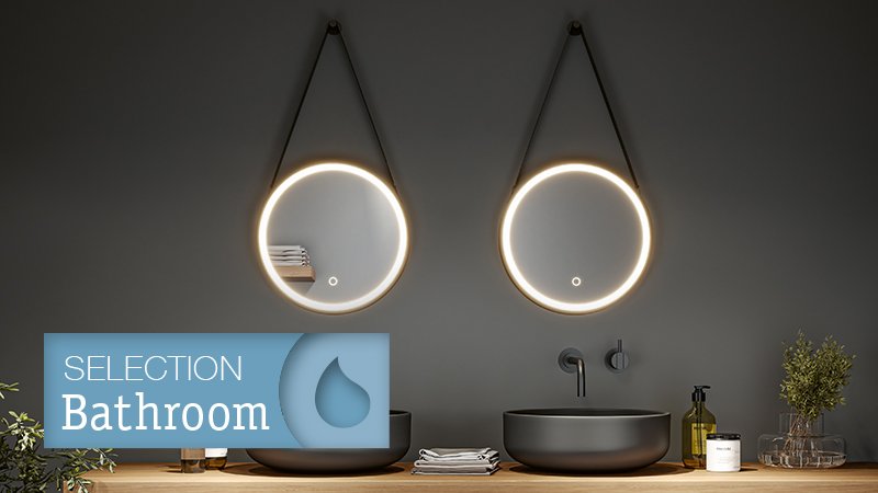 Habitium : Lampe miroir LED de 50 cm de large, blanc chaud, d'une puissance  de 7,5 W VidaXL