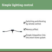 Black LED lighting control cable with ground spike for remote control and smart home integration