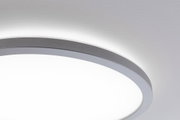 Runder Deckenleuchter aus grauem Metall mit weißem LED-Licht für moderne Wohnräume