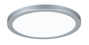 Rundes LED-Deckenlicht mit silbernem Aluminiumrahmen und weißem Diffusor für moderne Raumbeleuchtung