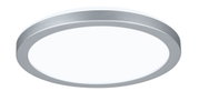 Rundes LED-Deckenlicht mit silbernem Aluminiumrahmen und weißem Diffusor für moderne Raumbeleuchtung
