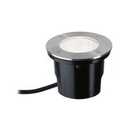 Round LED recessed spotlight with stainless steel and black housing with cable for outdoor lighting