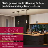 Moderne Basic pendelverlichting van glas met E27 lampen boven zwarte keukenbar