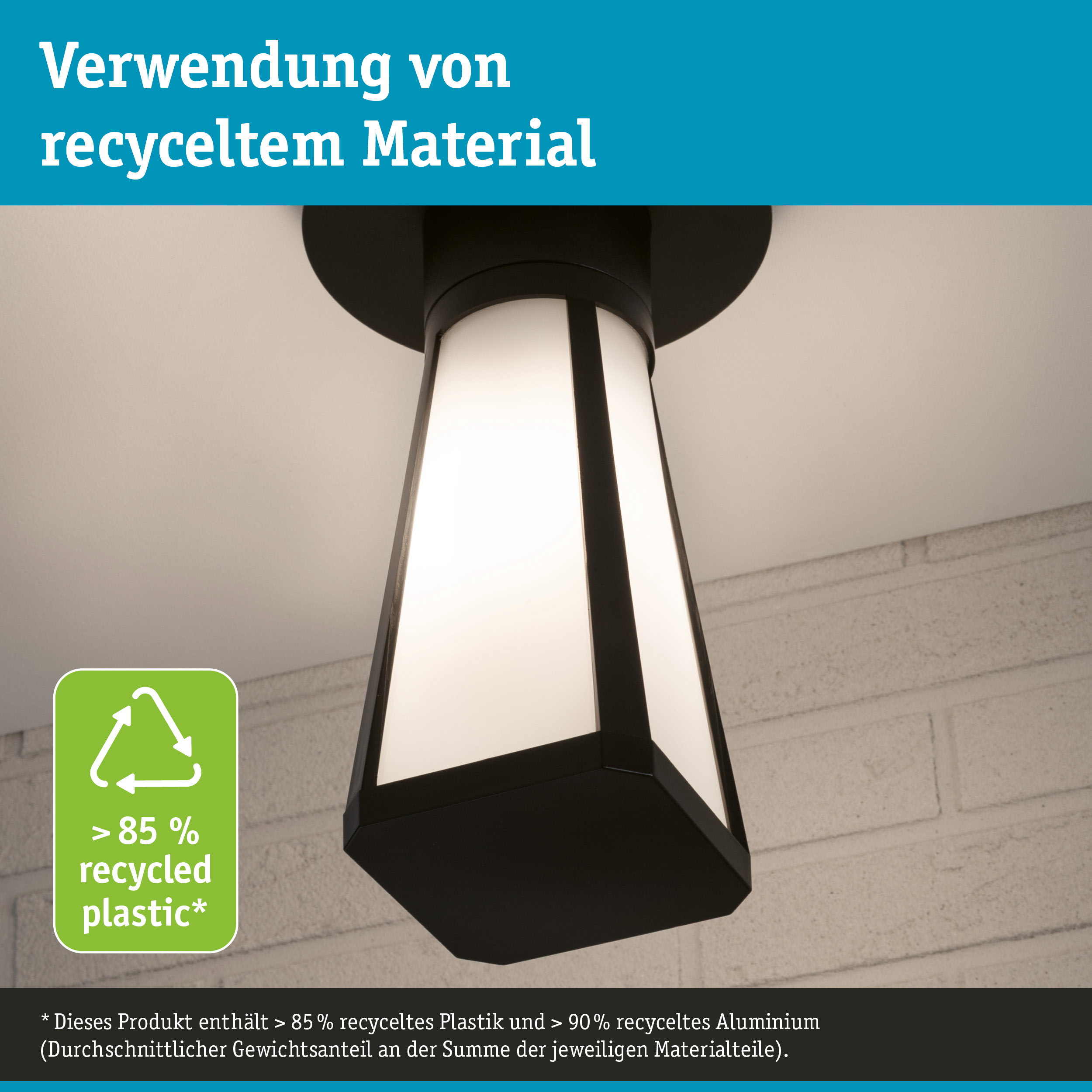 ModuShine Schirm Mavira IP44 eckig Anthrazit/Klar