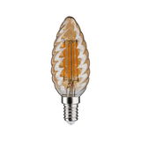 Ampoule LED en forme de flamme avec verre ambré et culot E14 pour éclairage décoratif