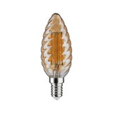 LED-Leuchtmittel in Flammenform mit bernsteinfarbenem Glas und E14-Fassung für dekorative Beleuchtung