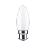 White LED candle bulb with metal base, energy-saving light source for home lighting