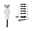 Plug & Shine Encastré de sol LED MicroPen II Kit d'extension IP67 3000K 5x0,2W Argent Petite lampe LED encastrée en acier inoxydable avec filetage plastique blanc et câble, câble répartiteur inclus