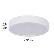 Rundes weißes LED-Deckenpanel aus Kunststoff mit 220 mm Durchmesser und 62 mm Höhe
