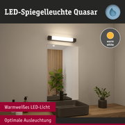 LED-Spiegelleuchte Quasar in Schwarz mit warmweißem Licht für optimale Badbeleuchtung