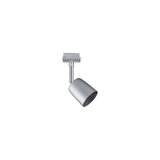 Spot LED moderne en métal argenté pour système sur rail, dimmable et orientable
