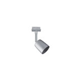 Moderner silberner LED-Strahler aus Metall für Schienensysteme, dimmbar und schwenkbar