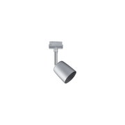 Moderner silberner LED-Strahler aus Metall für Schienensysteme, dimmbar und schwenkbar