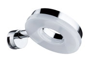 Applique murale LED moderne en chrome avec anneau blanc pour un éclairage intérieur élégant