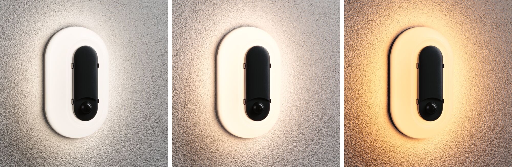 LED-wandarmatuur voor buiten Elunor incl. bewegingsmelder IP65 langwerpig 122x212mm 2200 - 4000K 18,5W 1445lm 230V Antraciet/Wit Polycarbonaat