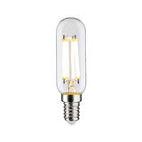 Clear LED bulb with E14 base and warm white light for energy-efficient lighting solutions