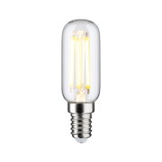 Klares LED-Leuchtmittel mit silbernem Sockel und warmweißem Licht für energiesparende Beleuchtung