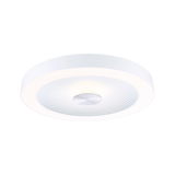 Plafonnier LED rond blanc avec diffuseur texturé et centre en aluminium pour éclairage moderne