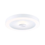 Round white LED ceiling light with textured diffuser and aluminum center for modern home lighting