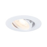 Witte inbouwspot van kunststof met verstelbare LED voor veelzijdige verlichting