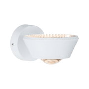 Modern white metal LED wall spotlight with warm light for indoor lighting solutions