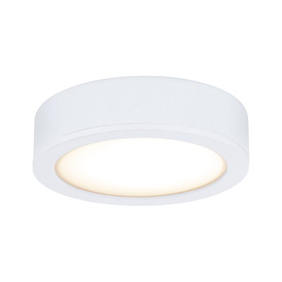 Round white LED ceiling light with warm white illumination for modern home lighting