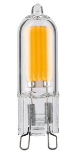 LED-lamp met G9-fitting, helder glas en warmwitte filamenten voor energiezuinige verlichting