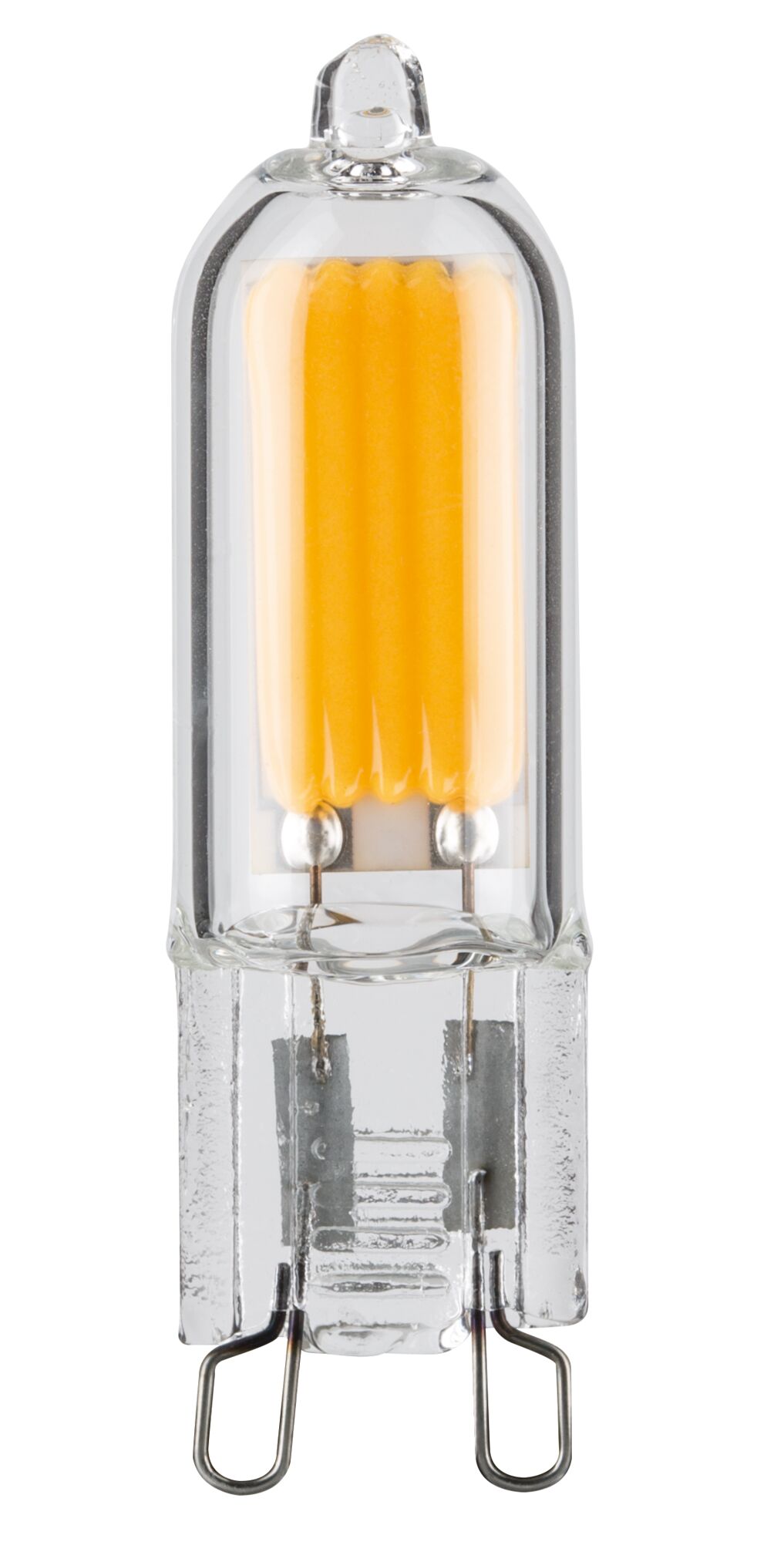 Standard 230V LED Stiftsockel G9 1er-Set 200lm 2W 2700K Klar LED-Leuchtmittel mit G9-Fassung, transparentes Glas und warmweiße Filamente für energiesparende Beleuchtung