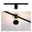 URail Spot sur rail Socket Spot individuel E27 max. 20W gradable 230V Noir Rail de plafond LED noir en métal avec spot rond pour éclairage intérieur moderne